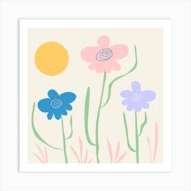 Flowers In The Sun Art Print