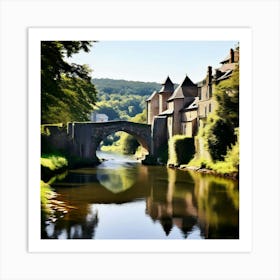 Bridge Over A River Art Print