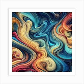 Abstract Swirls 4 Art Print