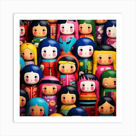 Asian Dolls 5 Art Print