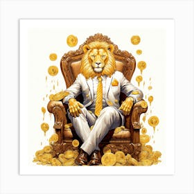 The king on throne Art Print