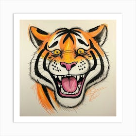 Tiger Head Art Print