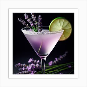 Lavender Garnish Cocktail Idea Art Print