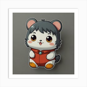 Kawaii Hamster Art Print