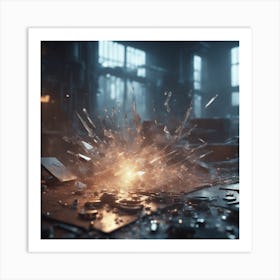 Sparks In A Factory Art Print