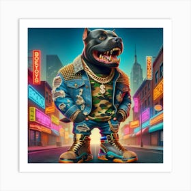 Dog In The City Art Print