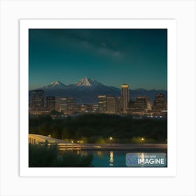 Cityscape Of Salt Lake City Art Print