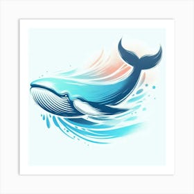 Whale In The Water Art Print