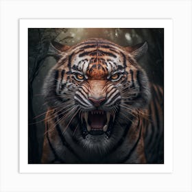 Tiger In The Forest 5 Art Print