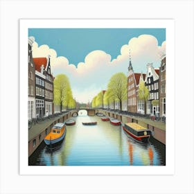 Amsterdam Canal Art Print