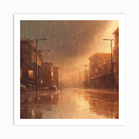 Rainy City Art Print