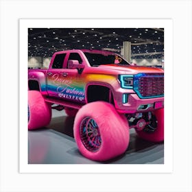 Pink Truck Art Print