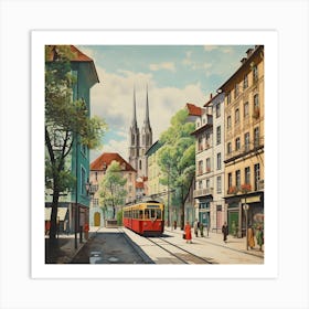 Switzerland Street Scene 1 Art Print