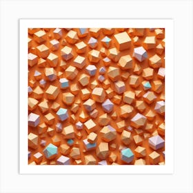 Abstract Geometric Pattern Of Paper Cubes Art Print