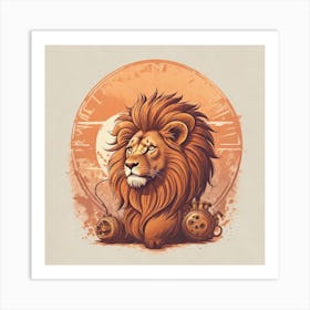 Lion Of The Zodiac Art Print