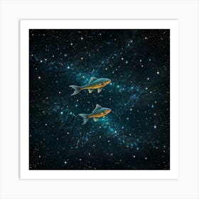 Fishes In Space 2 Art Print