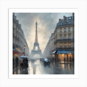 Claude Monet inspired cityscape 3 Art Print