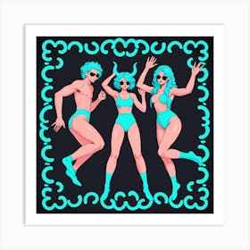 Three Girls In Bikinis 15 Art Print