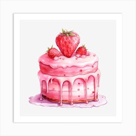 Strawberry Cake 23 Art Print
