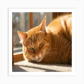 Orange Tabby Cat 3 Art Print