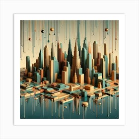 Abstract Cityscape 3 Art Print