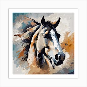 Top Horse Painting Art Print