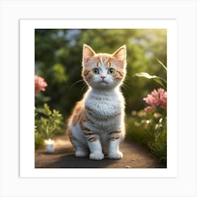 Orange Tabby Cat Art Print