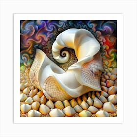 Psychedelic Shell Art Print