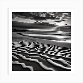 Waves On The Beach Art Print