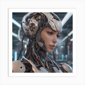 Cyborg Girl #3 Art Print