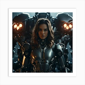 Girl In The Robot Suit Art Print