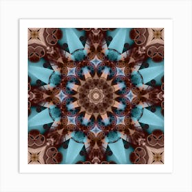 Mosaic Pattern Blue Pattern 3 Art Print