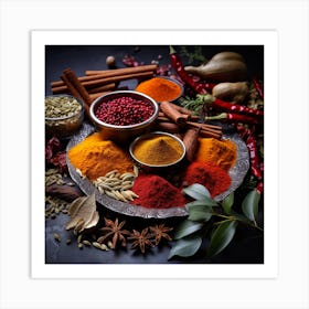 Indian Spices Art Print