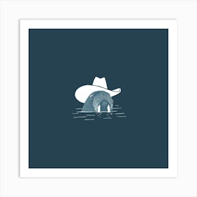 Randy the Cowboy Walrus Art Print