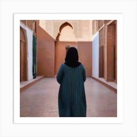 Woman In A Mosque Art Print