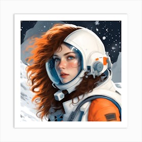 Space Girl 2 Art Print