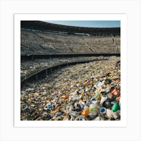 Stadium Full Of Garbage 1 Art Print