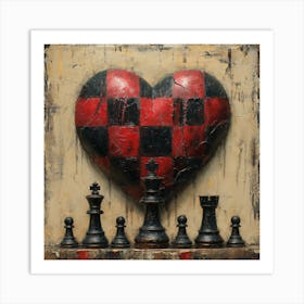 Heart Of Chess Art Print