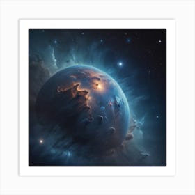 Space Planet Art Print