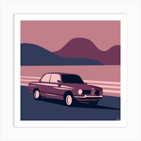 Vintage BMW E30 Car Art Print