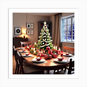 Christmas Table Setting 39 Art Print