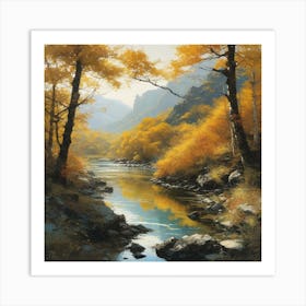 Autumn River 11 Art Print