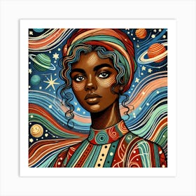 Syravelle Celestial Portrait Art Print