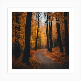 Autumn Road Art Print