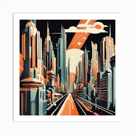 Futuristic Cityscape 22 Art Print