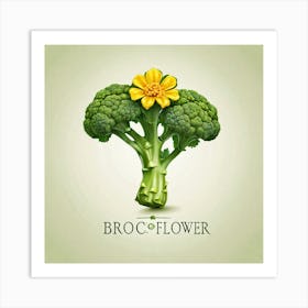 Broccoli Flower 4 Art Print