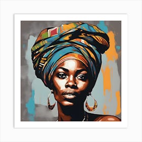 African Woman Canvas Print Art Print