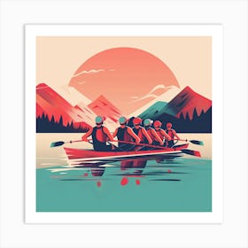 Rowing Team 3 Art Print