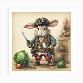 Pirate Bunny 3 Art Print