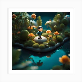 Boy In The Forest Art Print